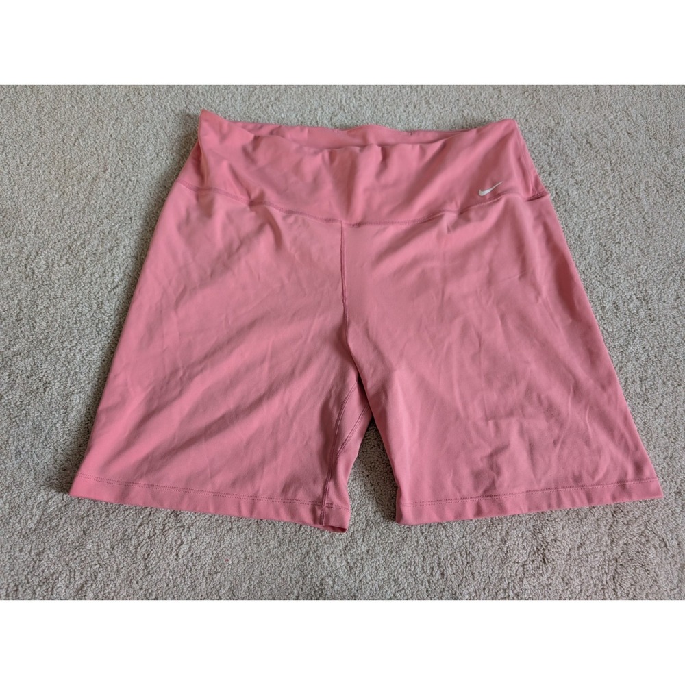 Nike Dri-Fit Women Light Pink Biker Shorts Size XXL Athletic Cycling Workout